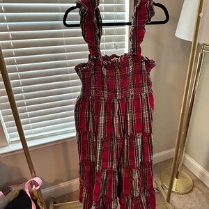 Crown & Ivy Red Plaid Maxi Dress